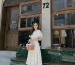 Đầm Trắng Voan Nổi Tay Liền