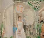 Đầm Trắng 2 Dây Cúp Phối Lưới Vạt Xéo