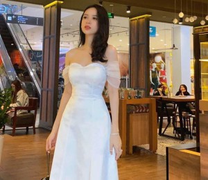Đầm Dự Tiệc Cúp Ngực Trễ Vai Dáng Dài ROSSY Dress