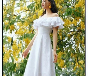 Đầm Maxi trễ vai bèo - dầm thiết kế