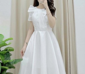 Đầm phi nơ cổ Yuna Dress