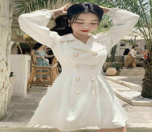 Đầm Vest 6 nút tay dài