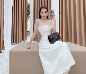 Maxi 2s xếp ngực 2 màu 