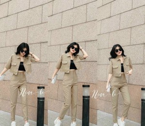 Set kaki xịn xò 2 món