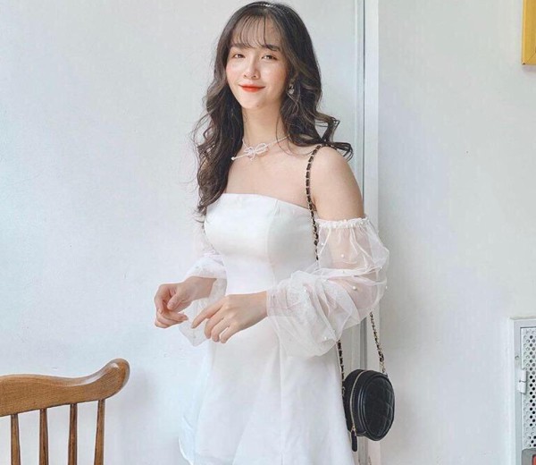 Minni Dress Gin Trễ Vai 